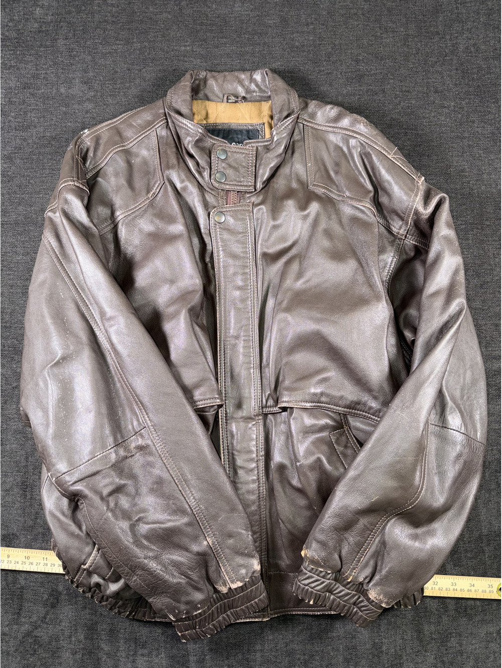 Pierre Cardin Genuine Lambskin Leather Jacket Brown Large